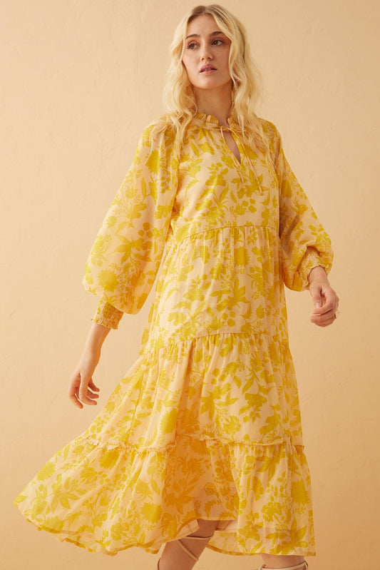 Eliana Gold Empire-Kleid