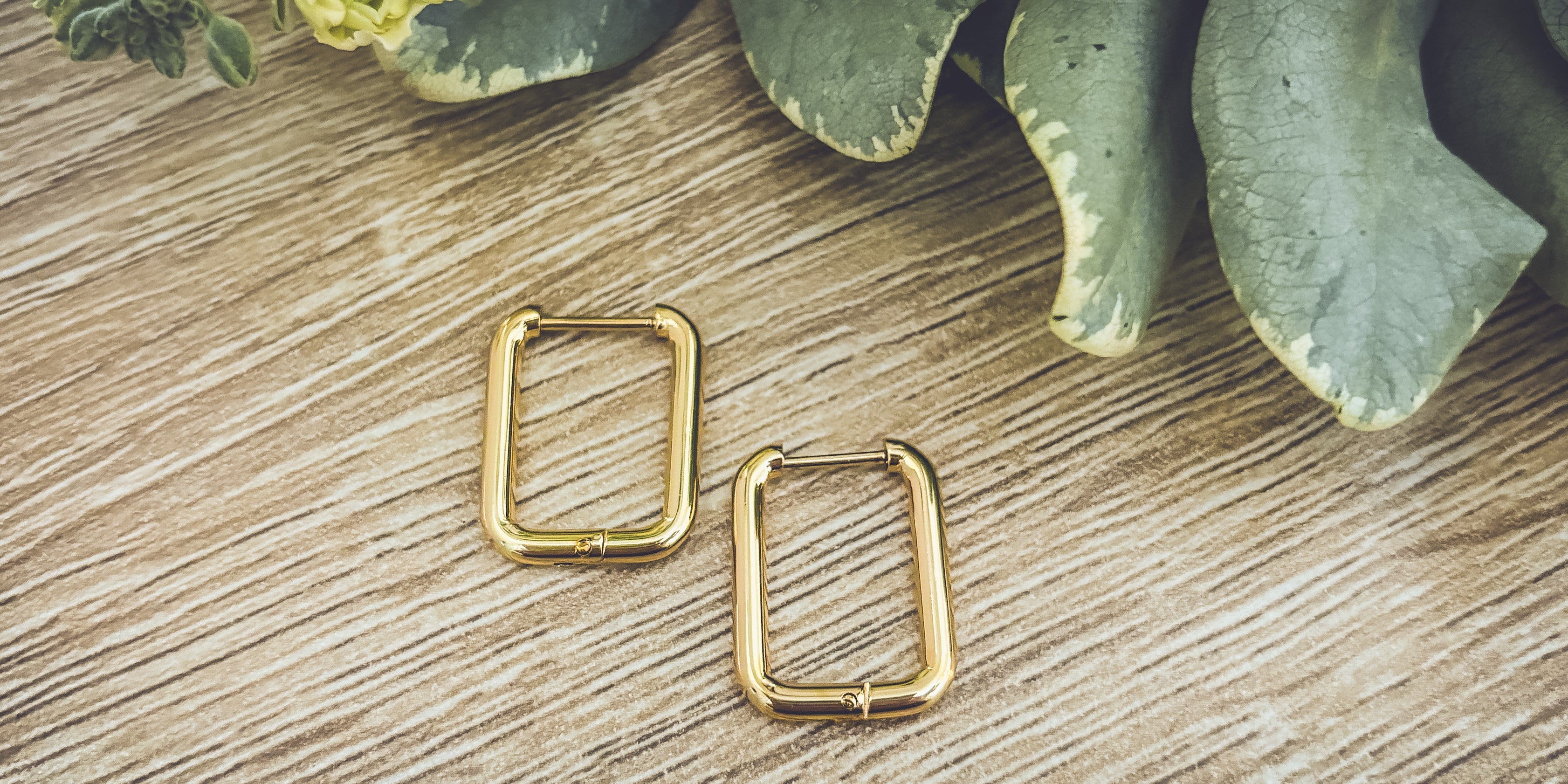 Beautiful Gold or Silver Everyday Square Earrings