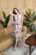 Rachel Floral Peplum-Style Dress In Multi Color