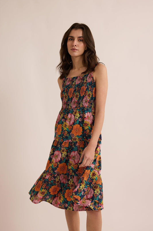 Zoe's Zinnien Kleid Mehrfarbig
