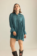 The Elowen Belle Woven Dress in Kayaking