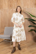 Botanica Moon Maxi Dress in Shadow White