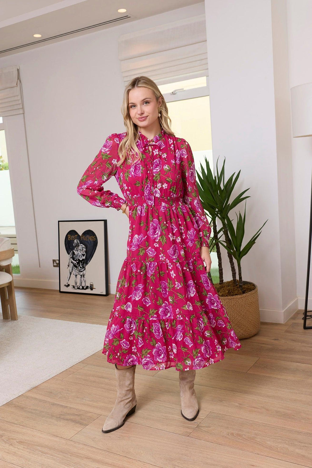 Fleur de Dusk Dress in Pink