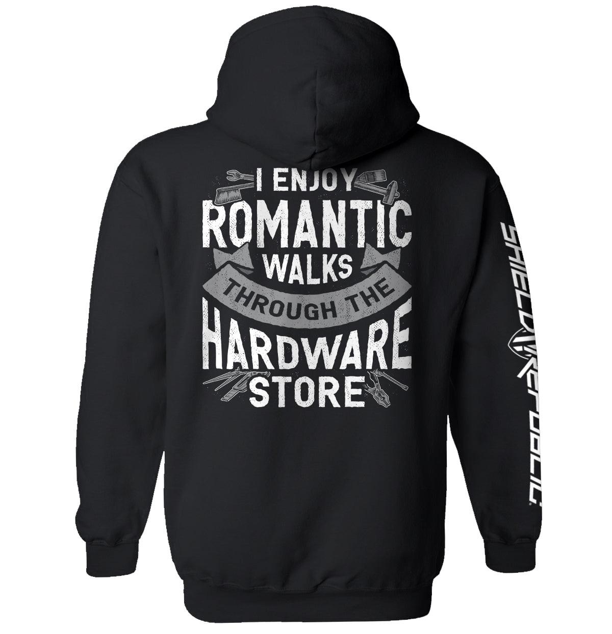 Ich genieße romantische Spaziergänge durch den Baumarkt