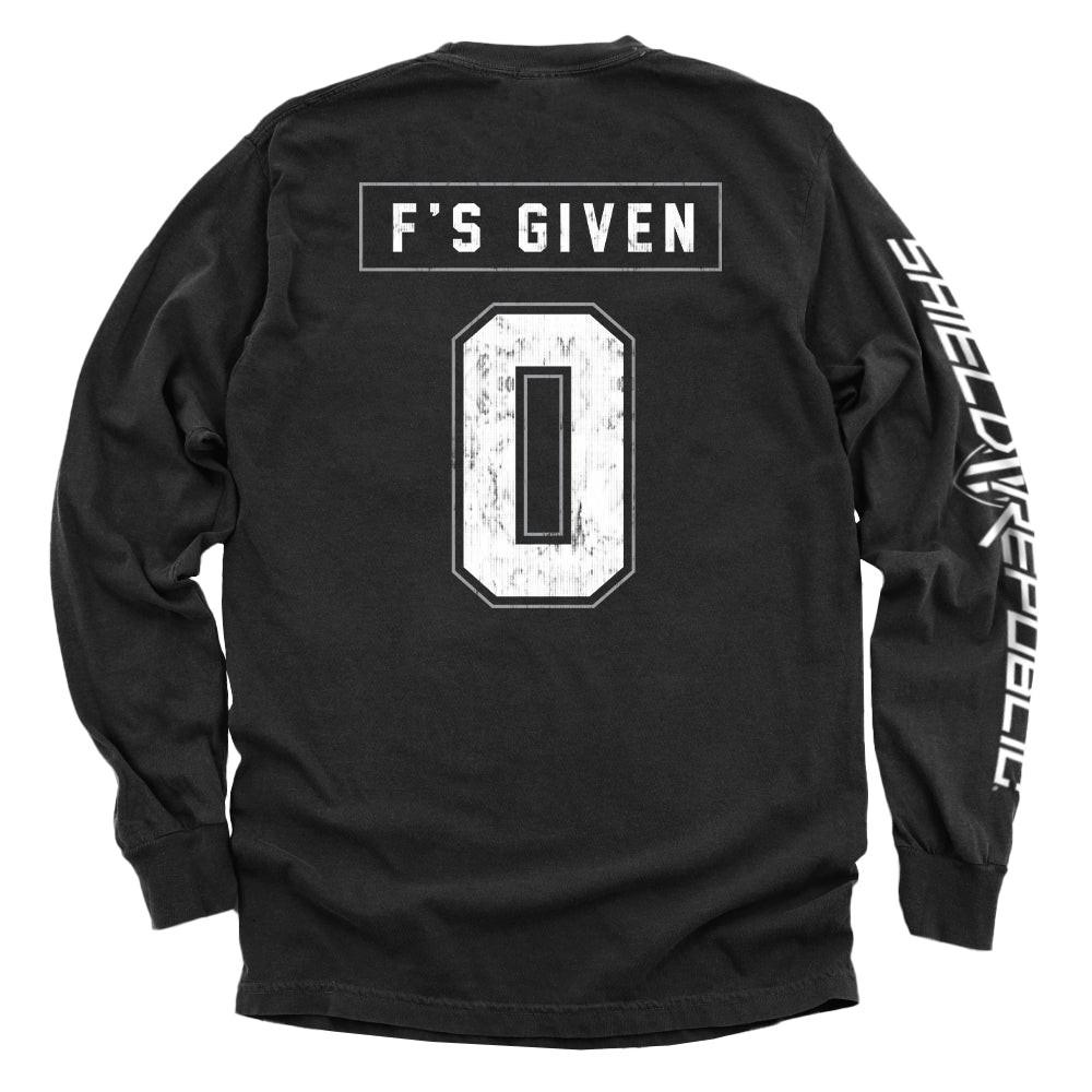 Trikot mit der Aufschrift „Zero F's Given“