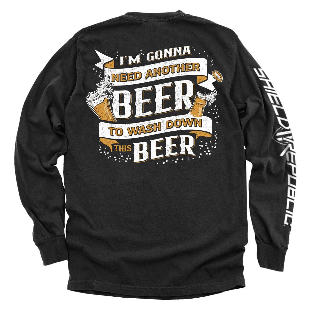 Ich brauche noch ein Bier, um dieses Bier runterzuspülen.