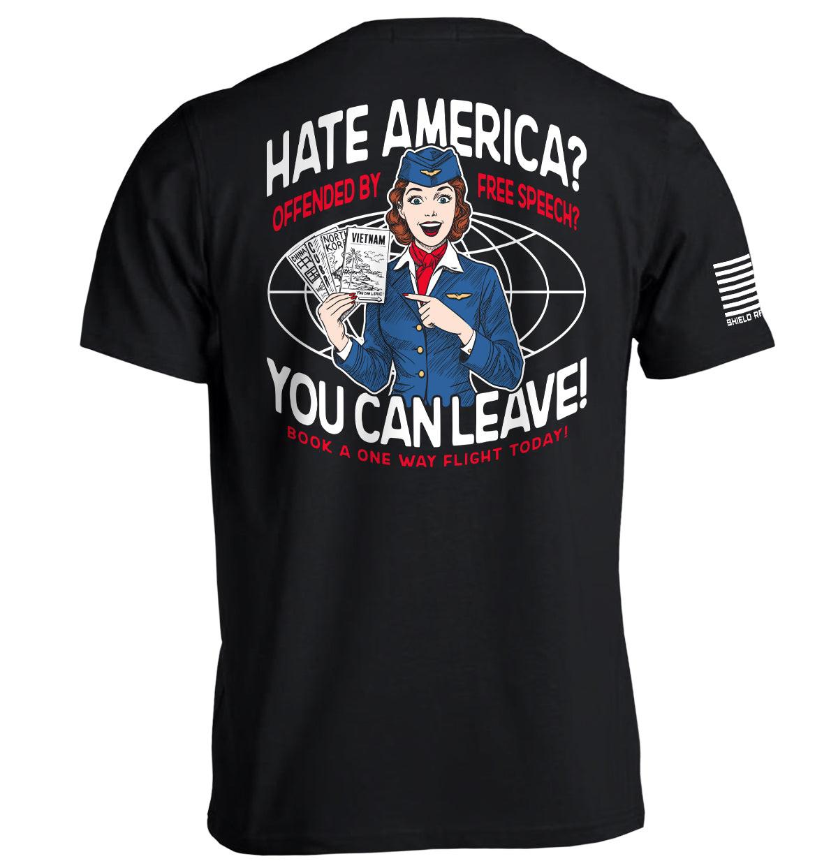 Wenn du Amerika hasst und dich von freier Meinungsäußerung beleidigt fühlst, kannst du ja gehen.