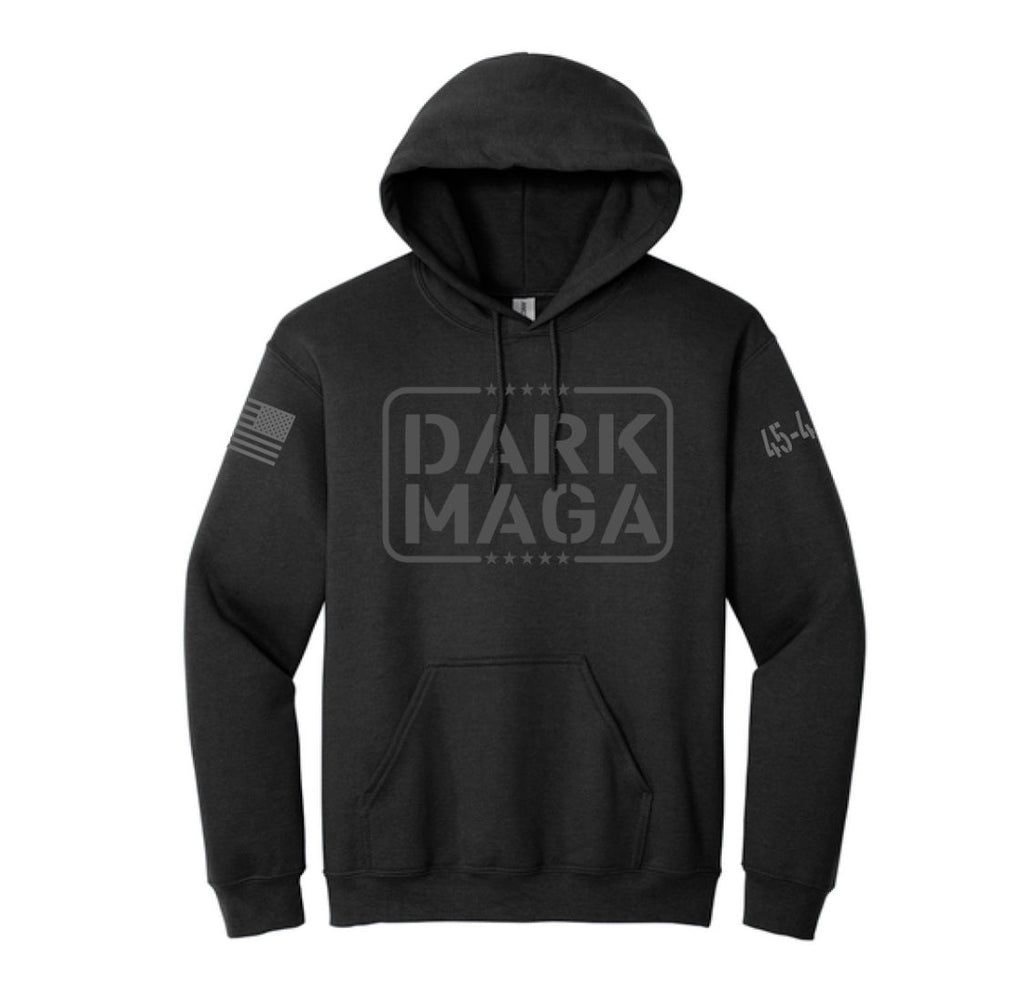 Dunkler MAGA Schwarzer Kapuzenpullover