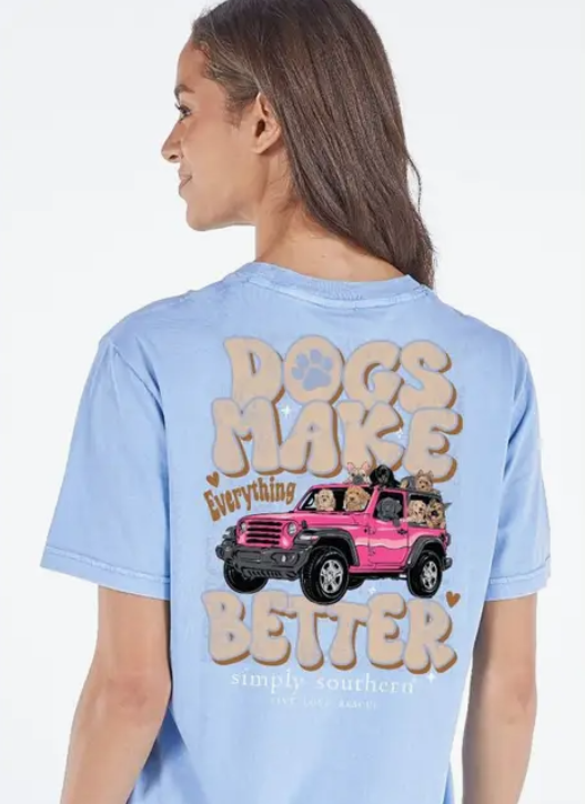 Hunde machen alles besser – Kurzarm-T-Shirt – #SIMPLYSOUTHERN