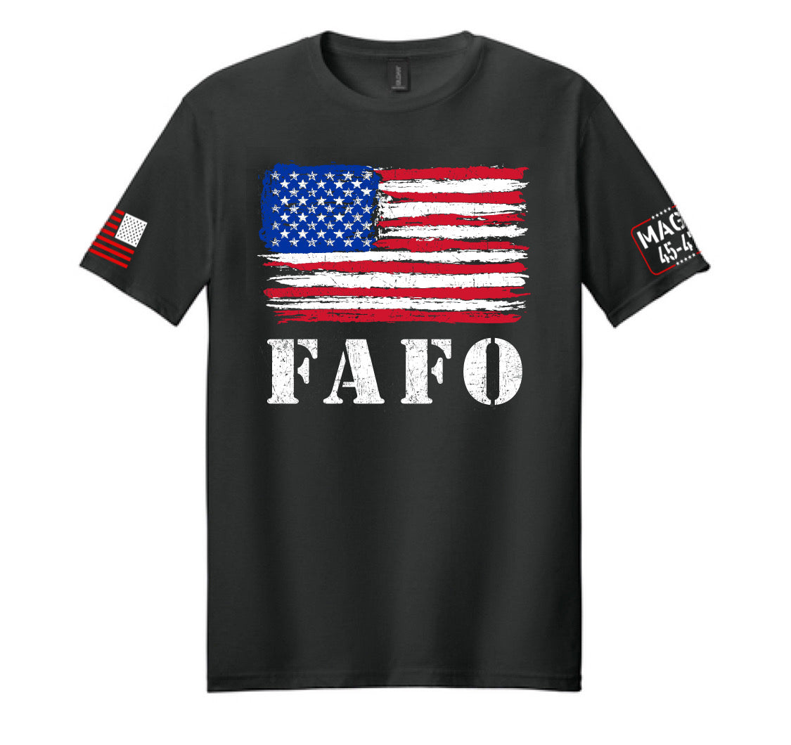 FAFO Amerikanische Flaggen-T-Shirt