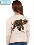 Floral Elephant - Whisper - YTH Long Sleeve Tee - #SIMPLYSOUTHERN