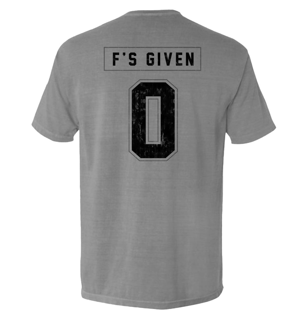 Trikot mit der Aufschrift „Zero F's Given“