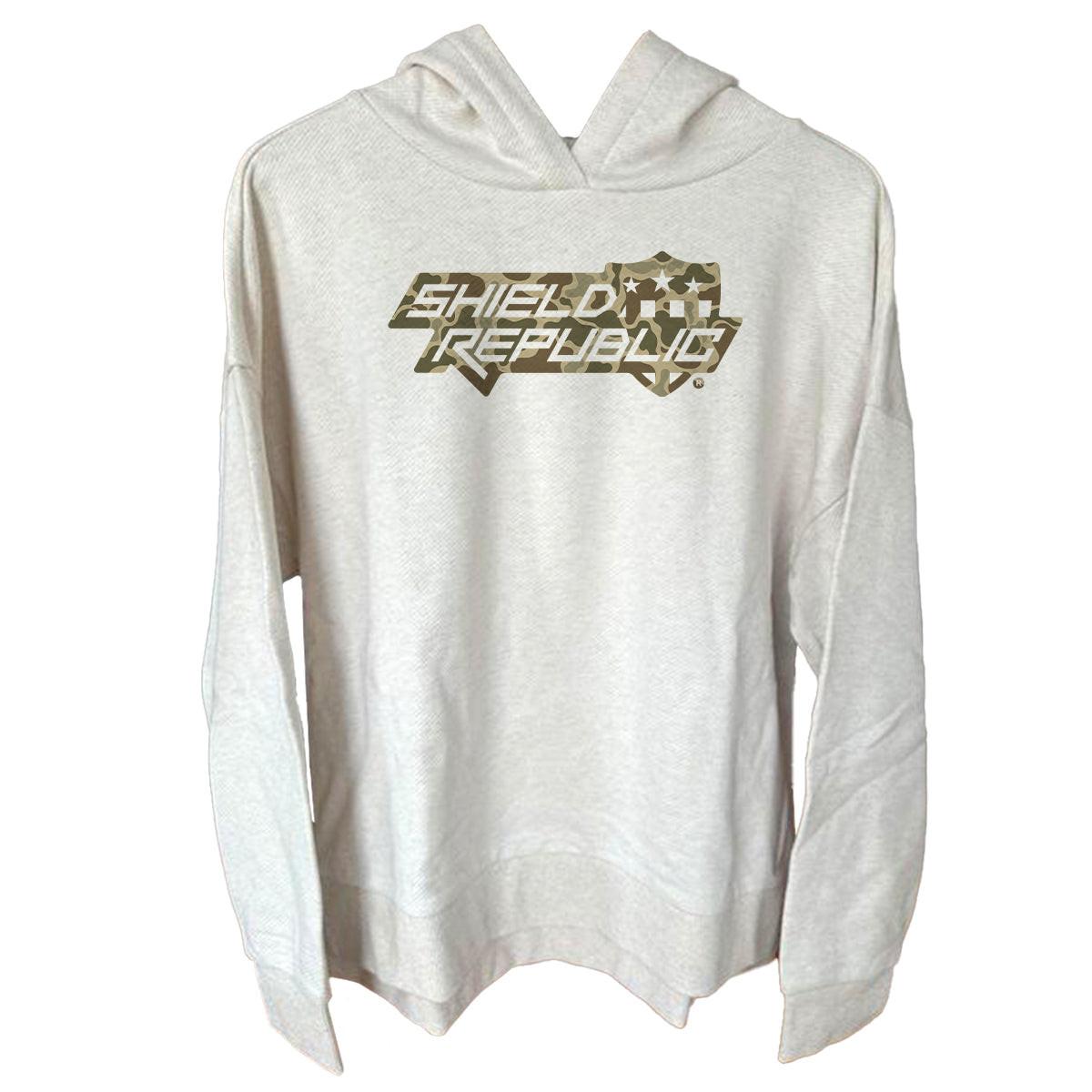 Shield Republic Duck Camo Stacked Logo (Front)