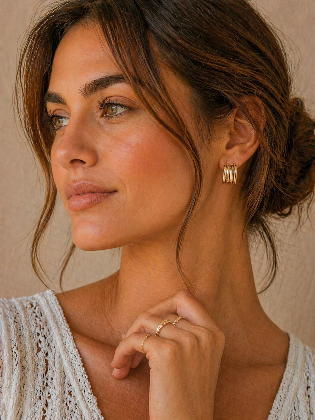 Beautiful Chunky Gold Earrings