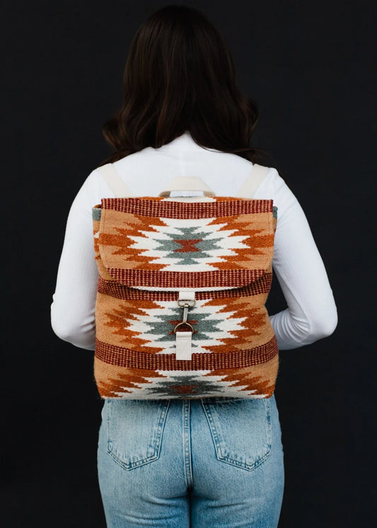 Brauner, Rost- & Türkiser Azteken-Rucksack