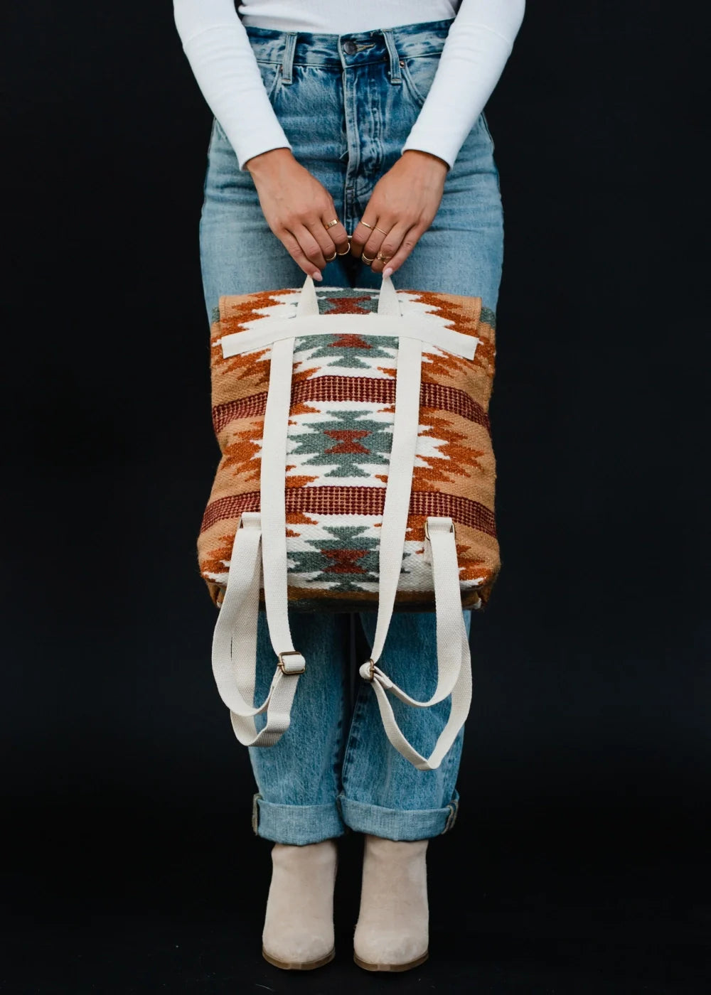 Brown, Rust & Teal Aztec Backpack