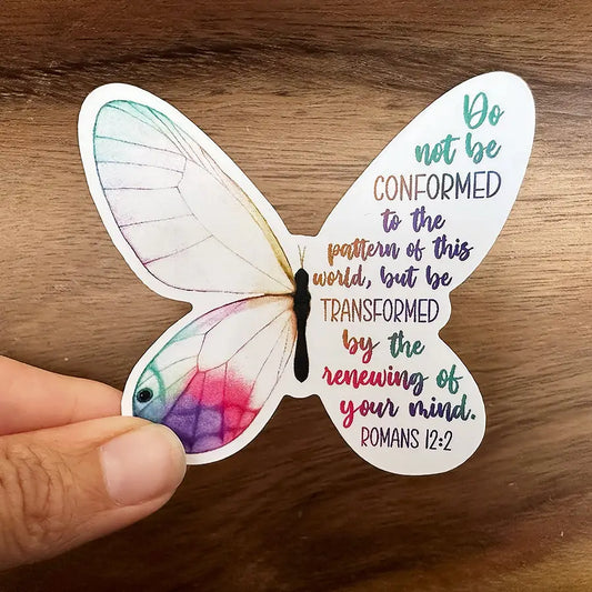 Schmetterling-Verwandlung | Christlicher Aufkleber | Aquarell