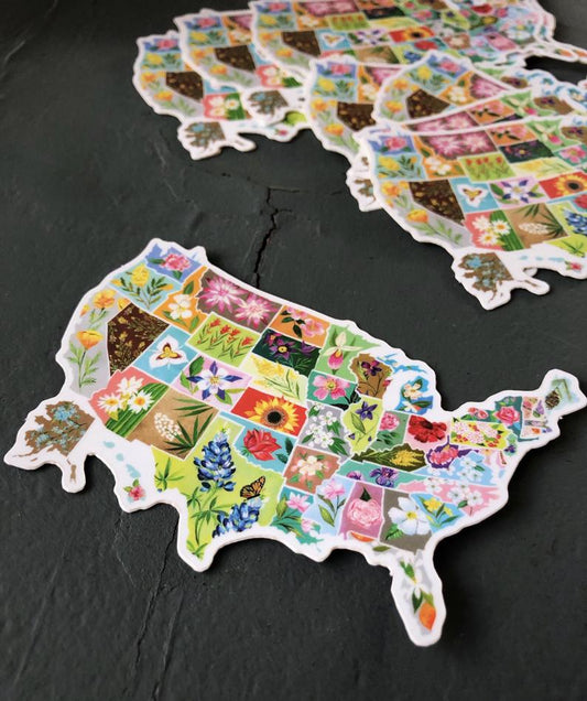 Sticker: US-Bundesstaatenblumen