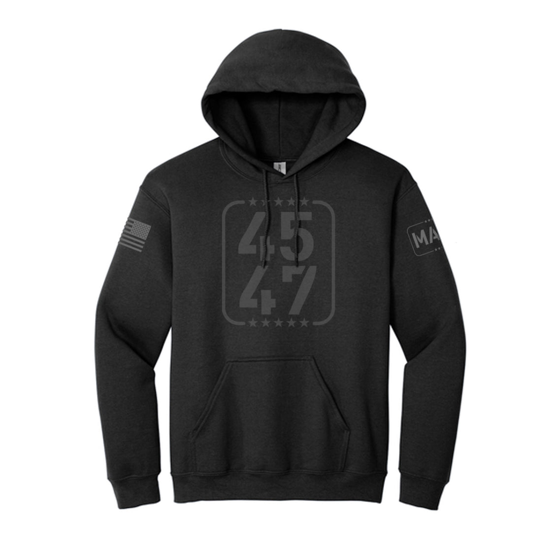 45/47 Schwarzer Hoodie