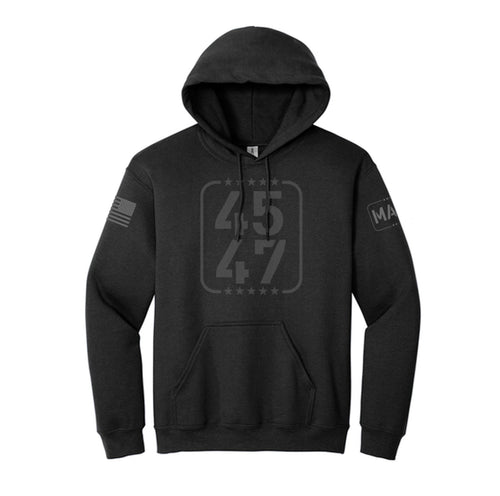 45/47 Schwarzer Hoodie