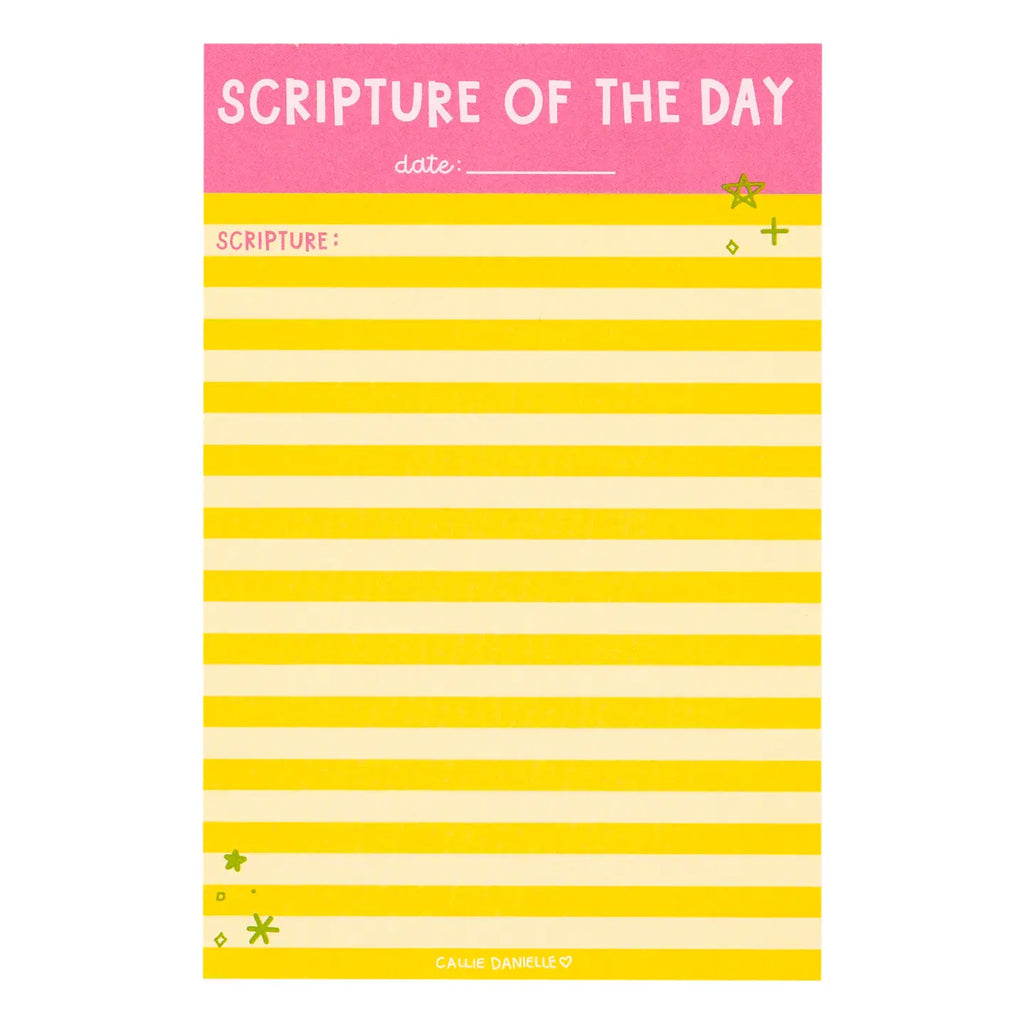 Scripture of the Day Yellow Notepad