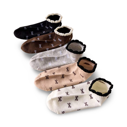 Bezaubernde Socken mit Schleife im 5er-Pack