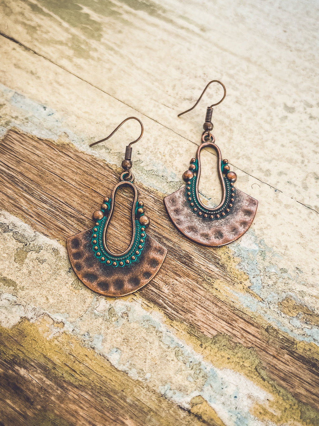 Beautiful Bohemian Copper Earrings