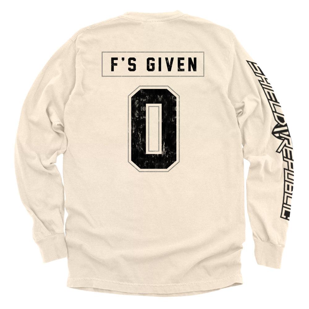 Trikot mit der Aufschrift „Zero F's Given“