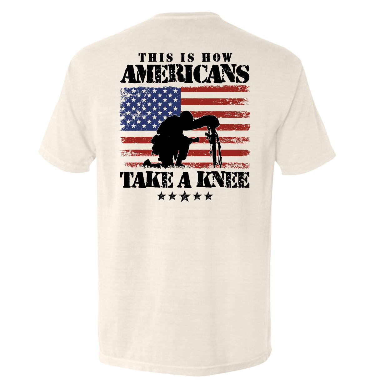 So knien Amerikaner.