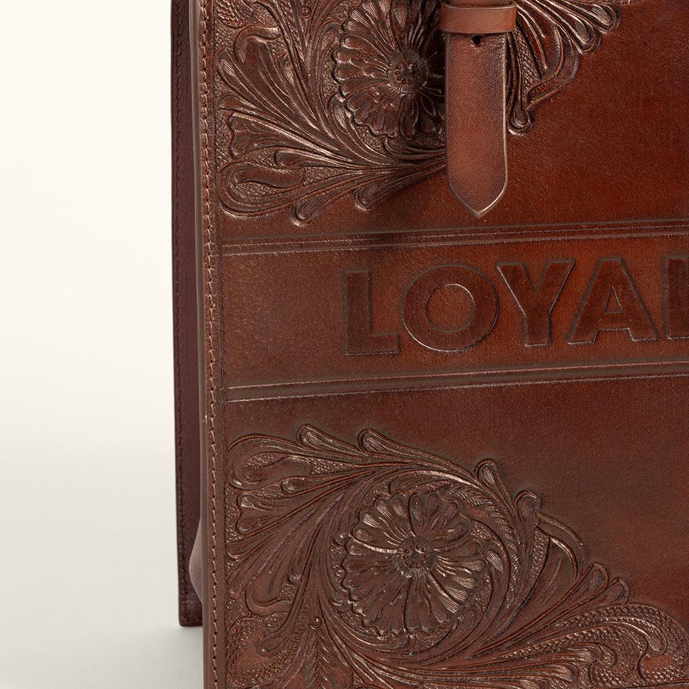 Loyal West Mivva Handtooled Medium Bag - Brunette Leather