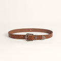 Loyal West Sophia Belt - Brown Floral Leather