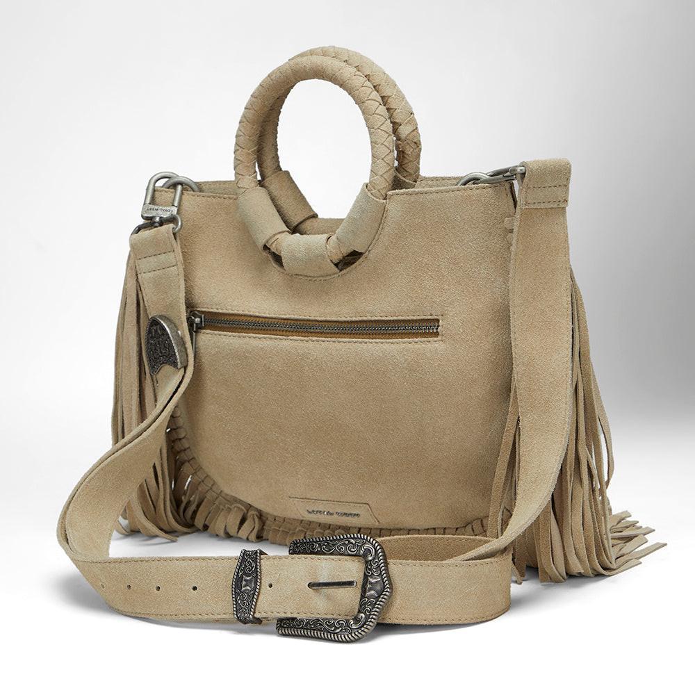 Loyal West SEDONA TASSLE BAG IN SUEDE LEATHER