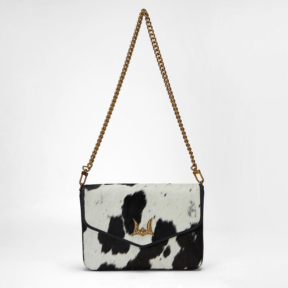 Loyal West LW ON THE GO MEDIUM CHAIN BAG IN COWHIDE AND  CALFSKIN