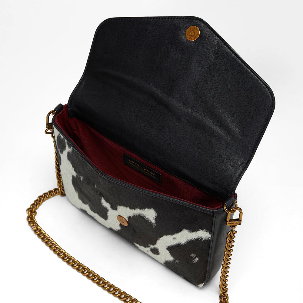 Loyal West LW ON THE GO MEDIUM CHAIN BAG IN COWHIDE AND  CALFSKIN