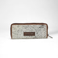 Loyal West RANCH ROAD JEWELERY CASE IN BROWN & WHITE COWHIDE