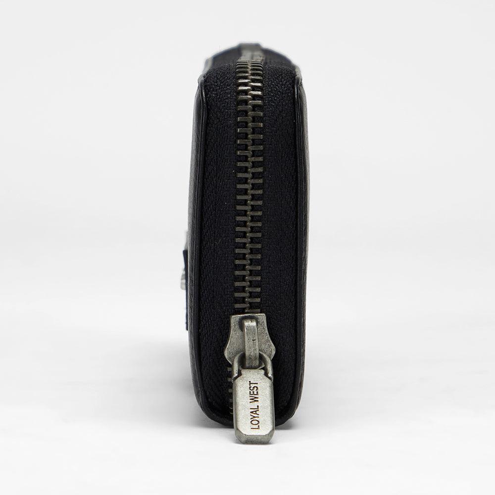 Loyal West RANCH ROAD JEWELERY CASE IN CALF LEATHER - BLACK