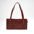 Loyal West MIVVA HANDTOOLED MINI BAG - SOFT WALNUT LEATHER