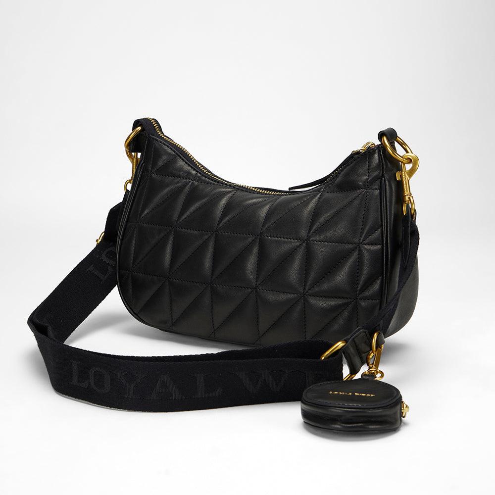 Loyal West JOE QUILTED NAPPA LEATHER BAG-BLACK