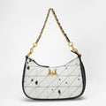 Loyal West JOE QUILTED NAPPA LEATHER BAG - BLACK & WHITE COWHIDE