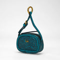Loyal West SOPHIA MICRO BAG CHARM IN HAND FINISHED EMBOSSED LEATHER -  TURQUOISE