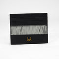 Loyal West SHELL CARD HOLDER IN BLACK & WHITE COWHIDE