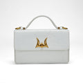 Loyal West VALENCIA OSTRICH LEATHER BAG - WHITE