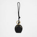 Loyal West HORSE SHOE BAG CHARM IN CALF LEATHER - BLACK