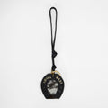 Loyal West HORSE SHOE BAG CHARM IN BLACK & WHITE COWHIDE