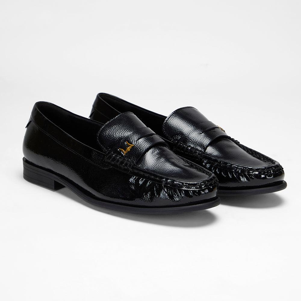Loyal West LEATHER LOAFERS - BLACK