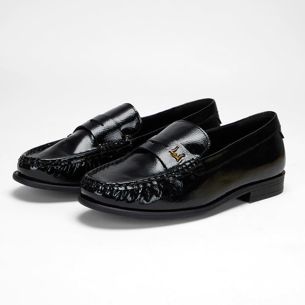 Loyal West LEATHER LOAFERS - BLACK
