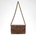 Loyal West The LW On The Go Mini Chain Bag- In Handtooled Leather