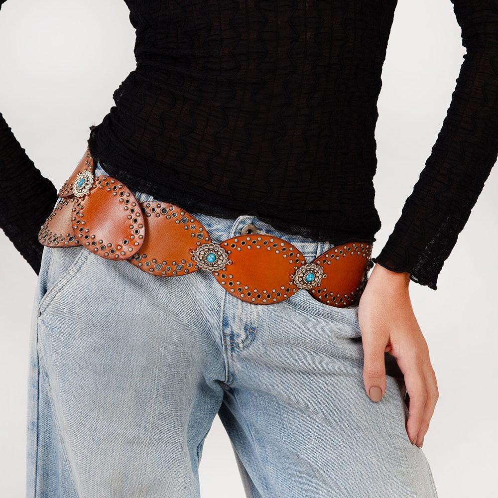 Loyal West Alta Buena Leather Belt In Calfskin