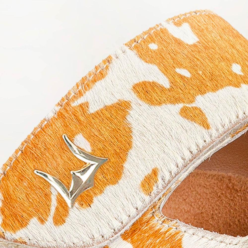 Loyal West Deen Canyon Sandals - Brown And White Cowhide