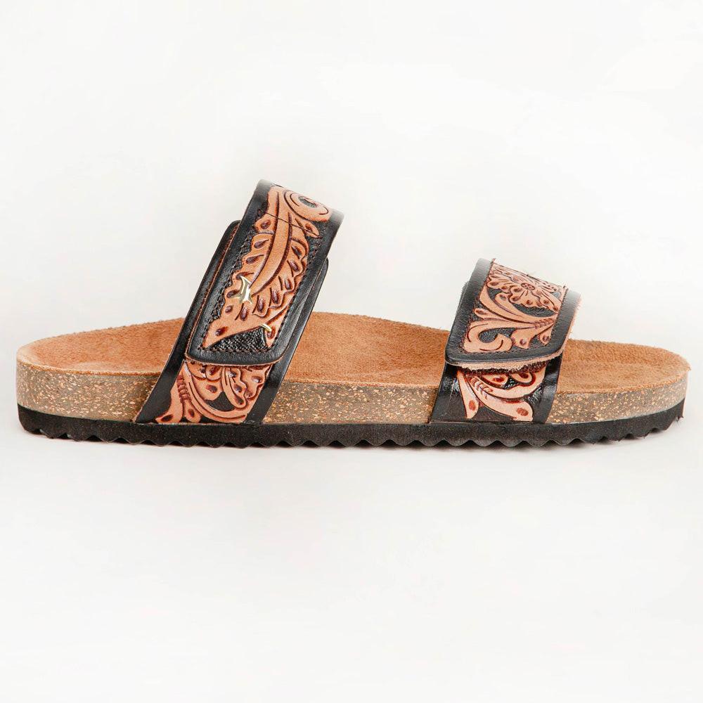 Loyal West Deen Canyon Sandals - Handtooled Leather